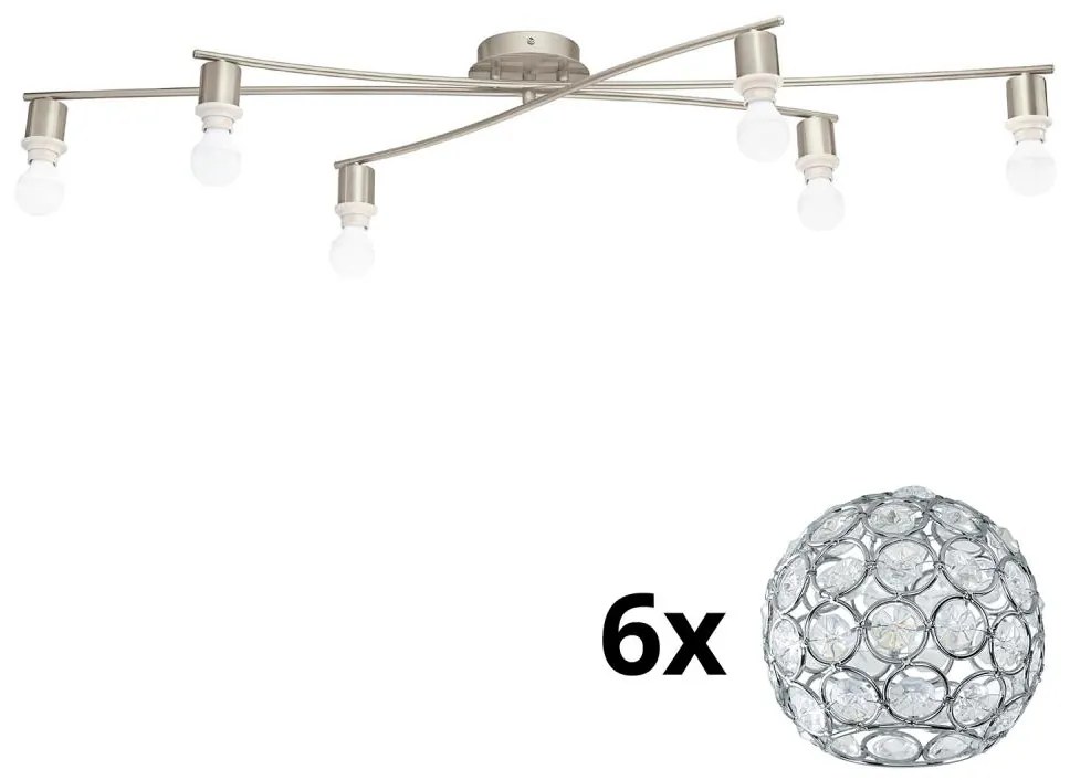 Plafonieră LED Eglo MY CHOICE 6xE14/4W/230V crom