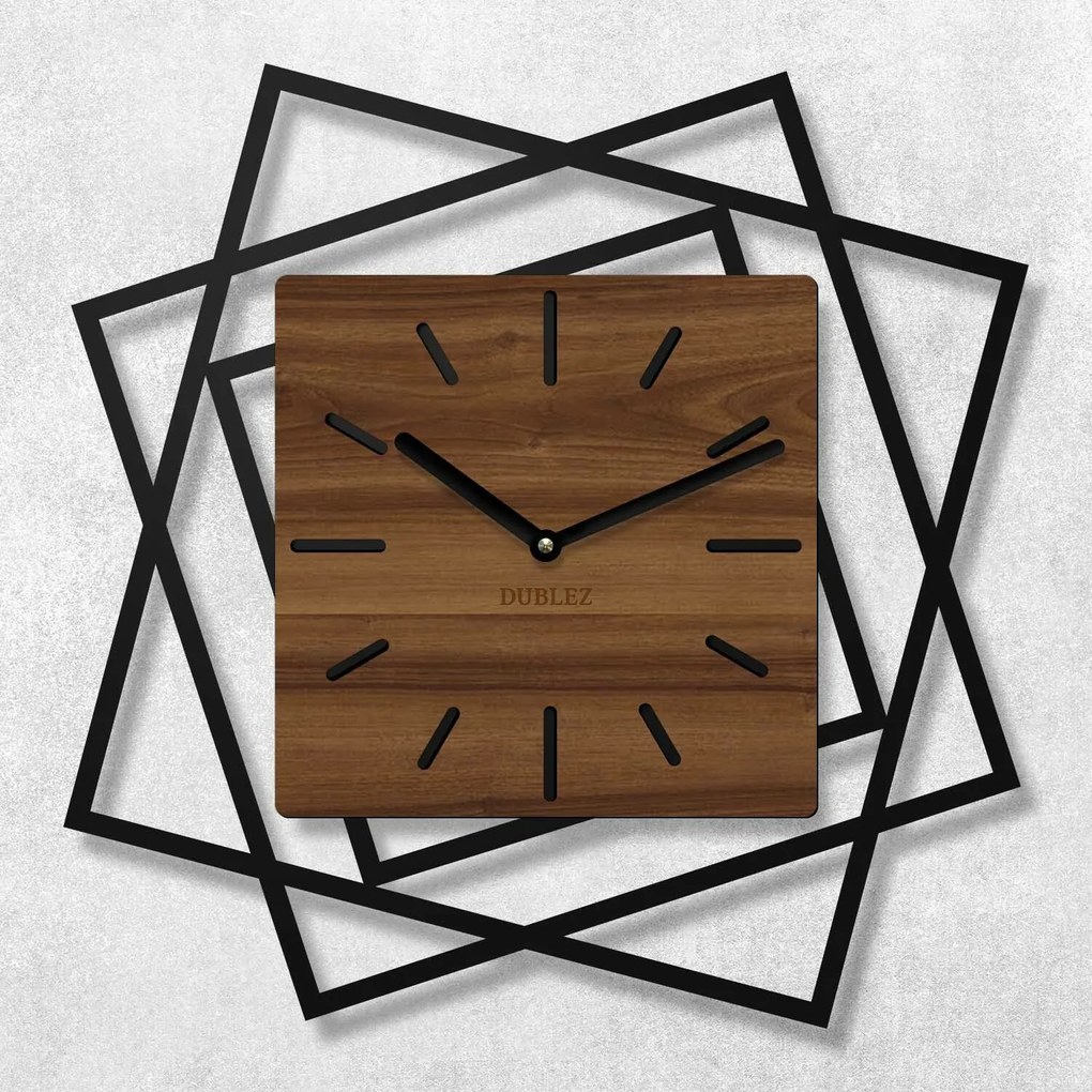 DUBLEZ | Ceas de perete din lemn 3D - Frames