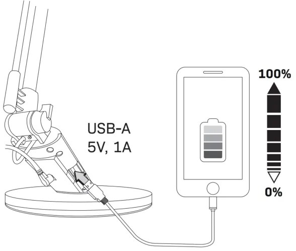 Lampă LED tactilă dimabilă OPTIMUM LED/7W/230V USB 3000/4000/6000K