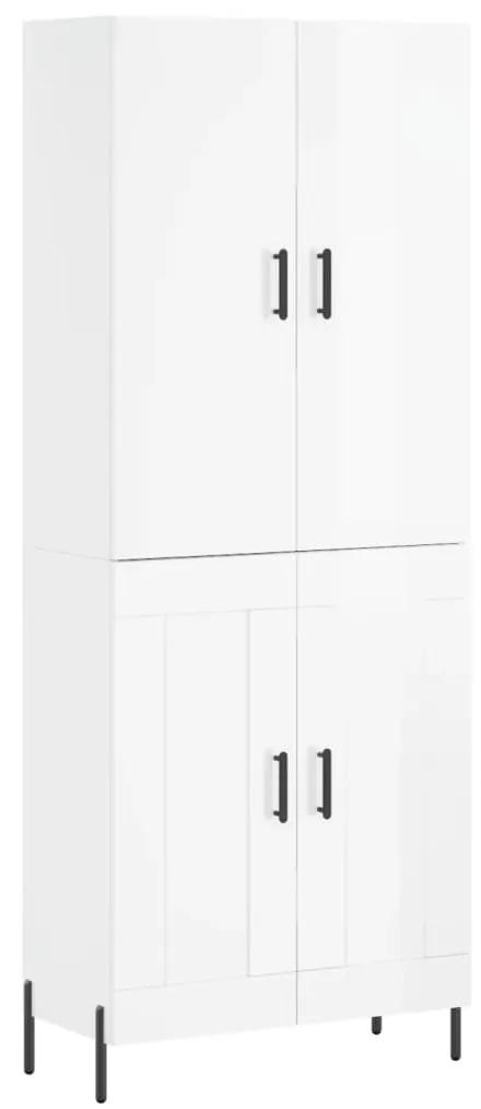 3195797 vidaXL Dulap înalt, alb extralucios, 69,5x34x180 cm, lemn compozit