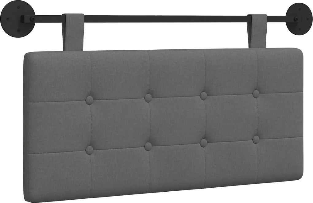 vidaXL Cap de pat suspendat Gri închis 90 x 55 x 5 cm țesătură
