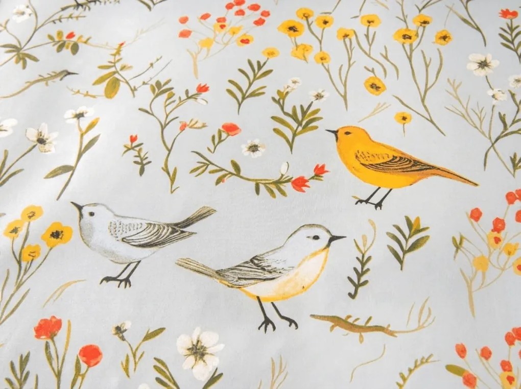 Lenjerie de pat din microfibra SPRING BIRDS colorat Dimensiune lenjerie de pat: 70 x 90 cm | 140 x 200 cm