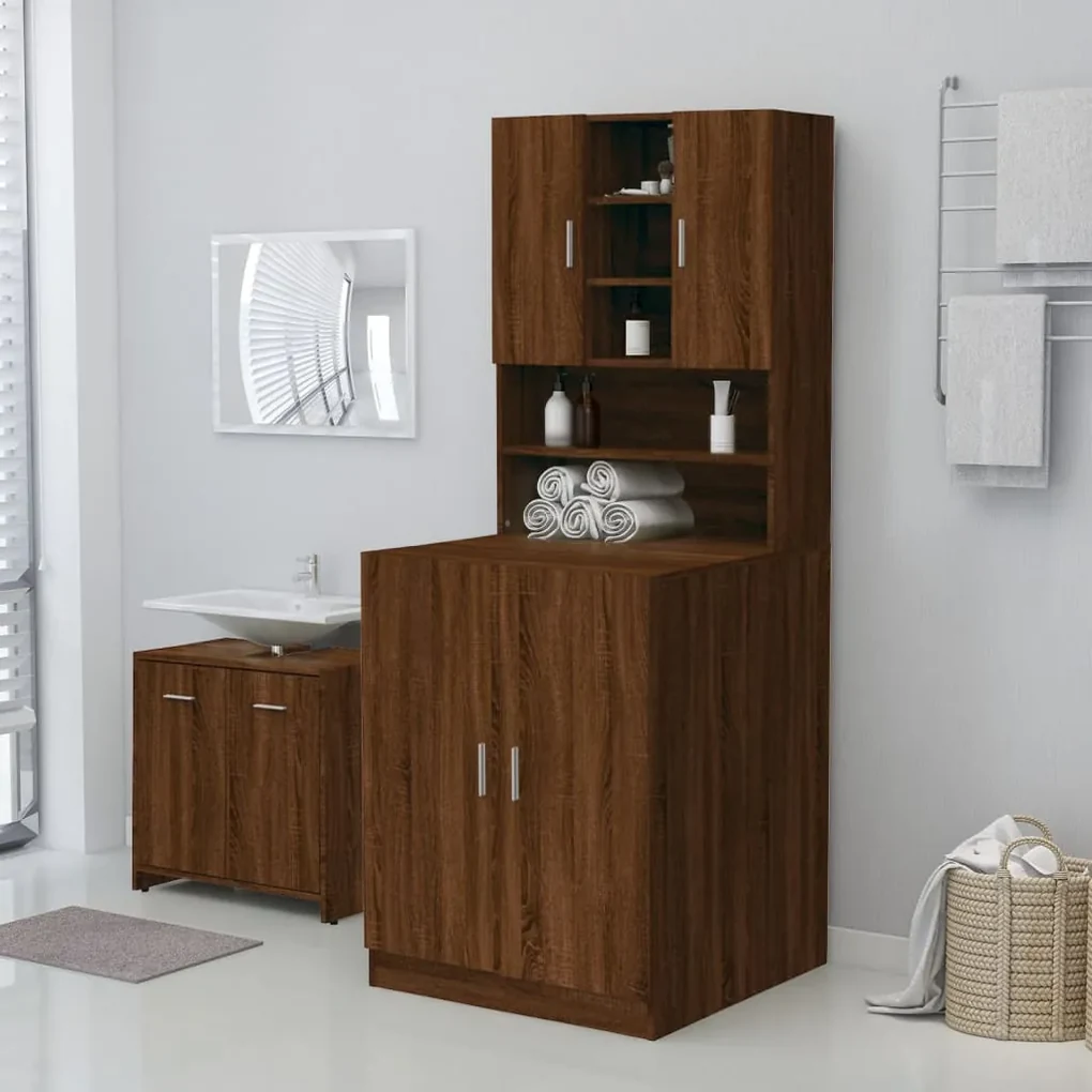Dulap masina de spalat, stejar maro, 71x71,5x91,5 cm Stejar brun