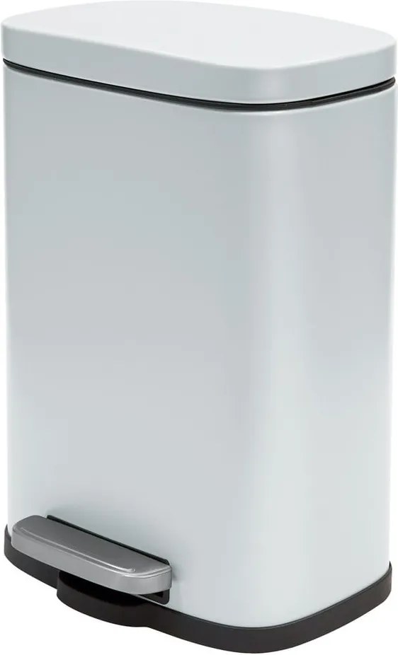 Coș de gunoi alb mat cu pedală din oțel 5 l Akira – Spirella