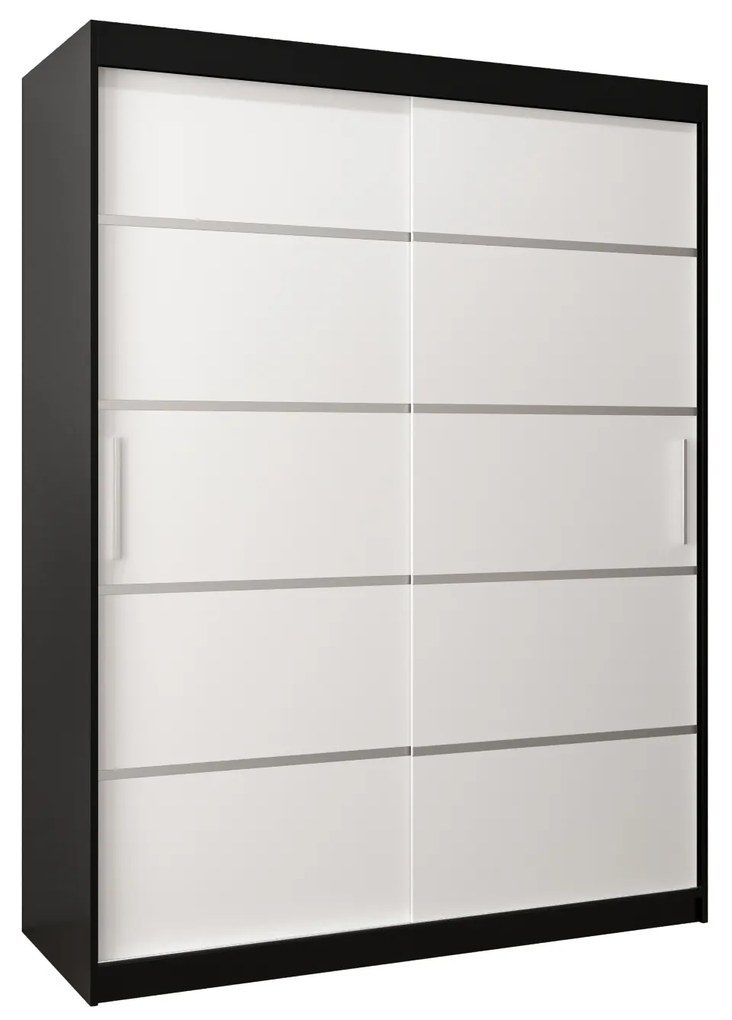 Dulap de haine 150 cm Verika 1 150 (negru + alb). 1063706