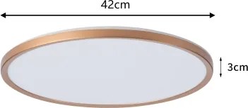 Brilagi - Plafonieră LED pentru baie ULTRA SLIM LED/24W/230V Ø 42 cm roz auriu IP54