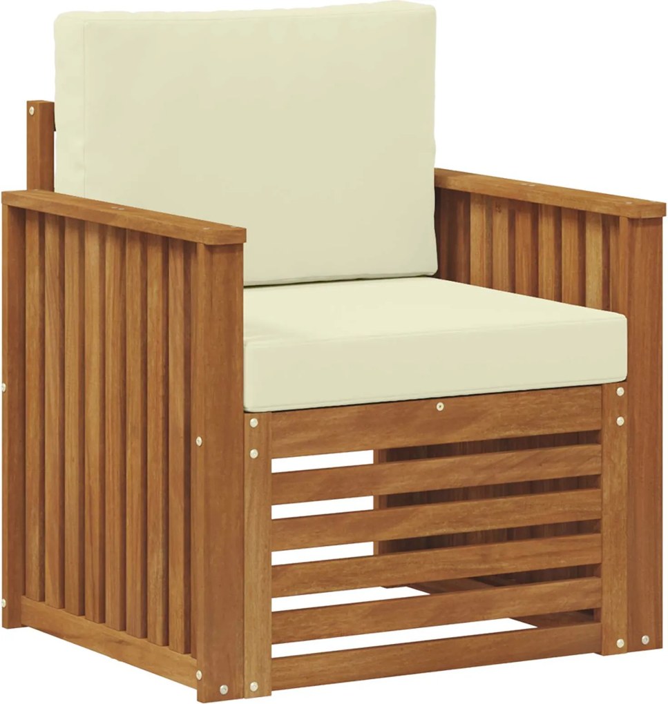 vidaXL Set de canapele de exterior cu pernă natural 71 x 63 x 73 cm