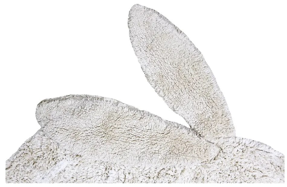 Covor pentru copii gri deschis lavabil/țesut manual din bumbac 130x135 cm Bunny – Lorena Canals