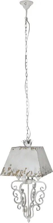 Lustră suspendată din metal, finisaj antichizat, 73,5 x 37,5 cm, „Nevers”