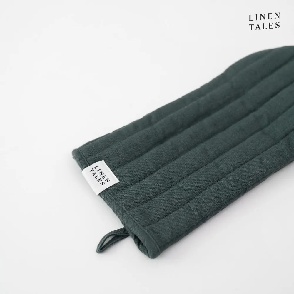 Mănușă de bucătărie din in Forest Green – Linen Tales