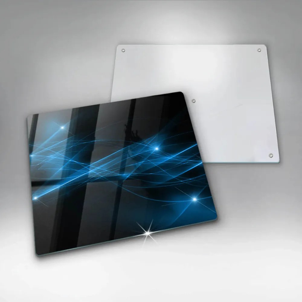 Tocător din sticlă Fum albastru abstract