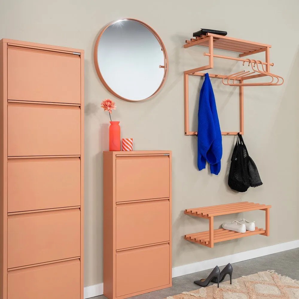 Cuier de perete somon cu raft din metal 76 cm Rizzoli – Spinder Design