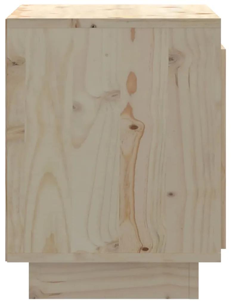 Noptiere, 2 buc., 40x30x40 cm, lemn masiv de pin 2, Maro