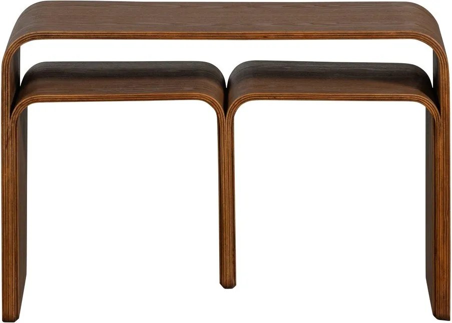 Măsuță auxiliară cu aspect de lemn de nuc 32x40 cm Frey – WOOOD