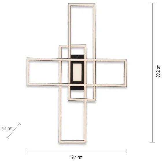 Leuchten Direkt 14693-18-LED Plafonieră dimabilă ASMIN LED/48W/230V +DO