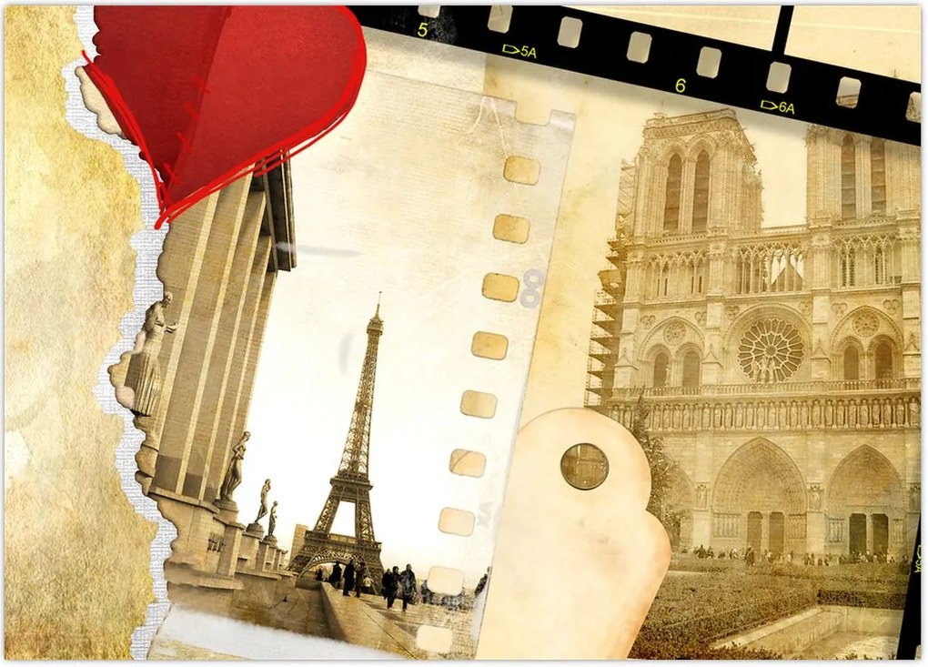 Tablou - Amintiri din Paris (70x50 cm)