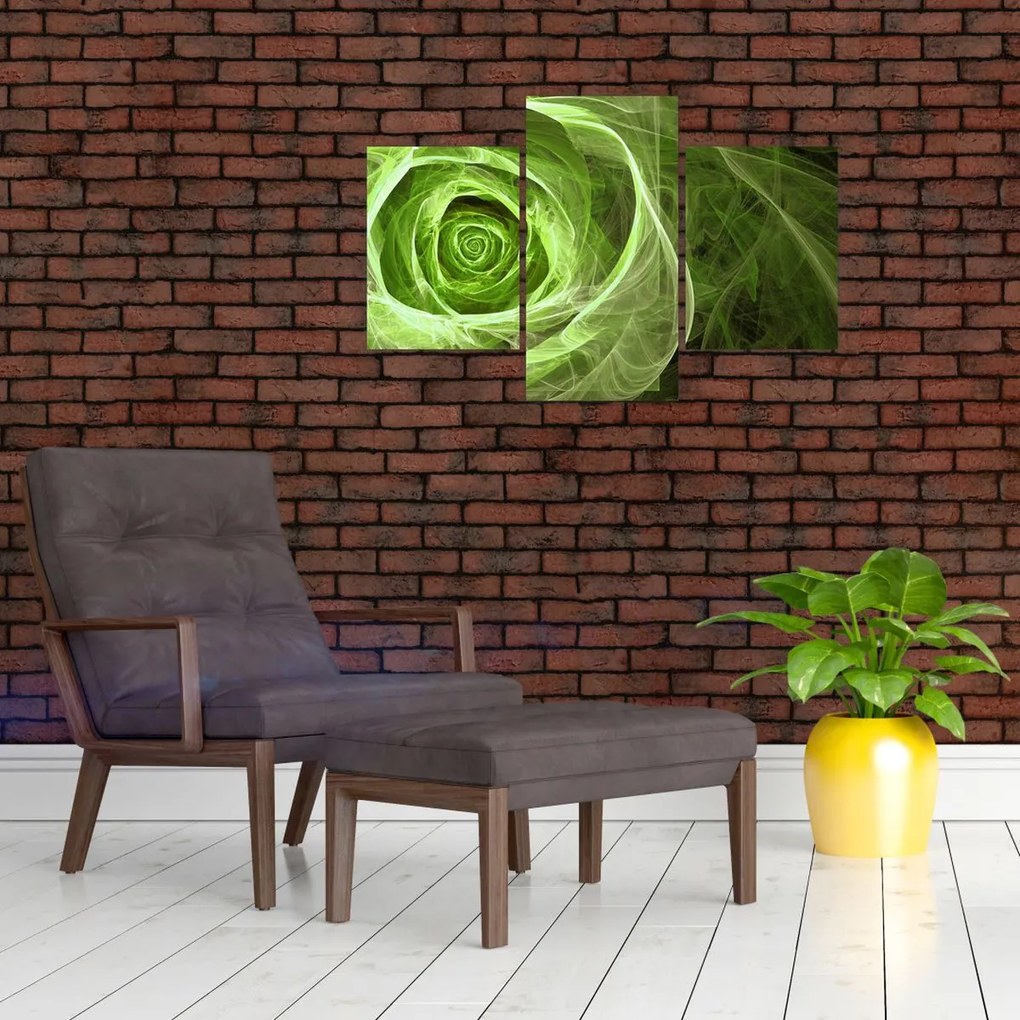 Tablou - Abstract Rose Green (90x60 cm)