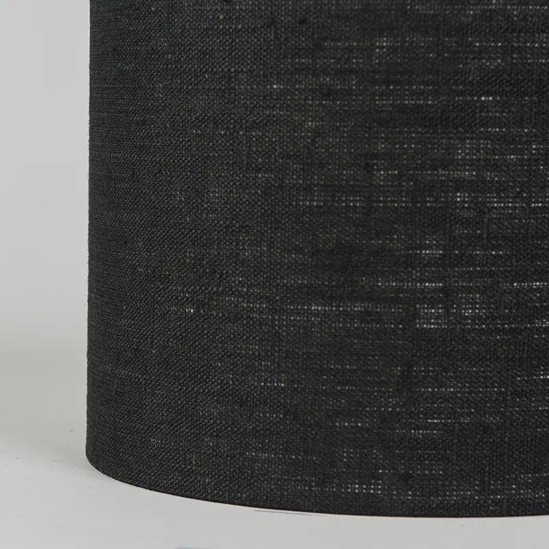 Abajur din material textil negru 20/20/15