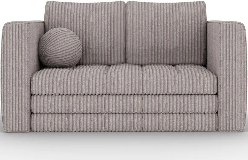 Canapea Kastol , light gri velour extensibil, 137x71x74 cm – Modullo 04