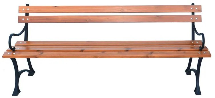 Bancă de parc în grădină cu cotiere FSC