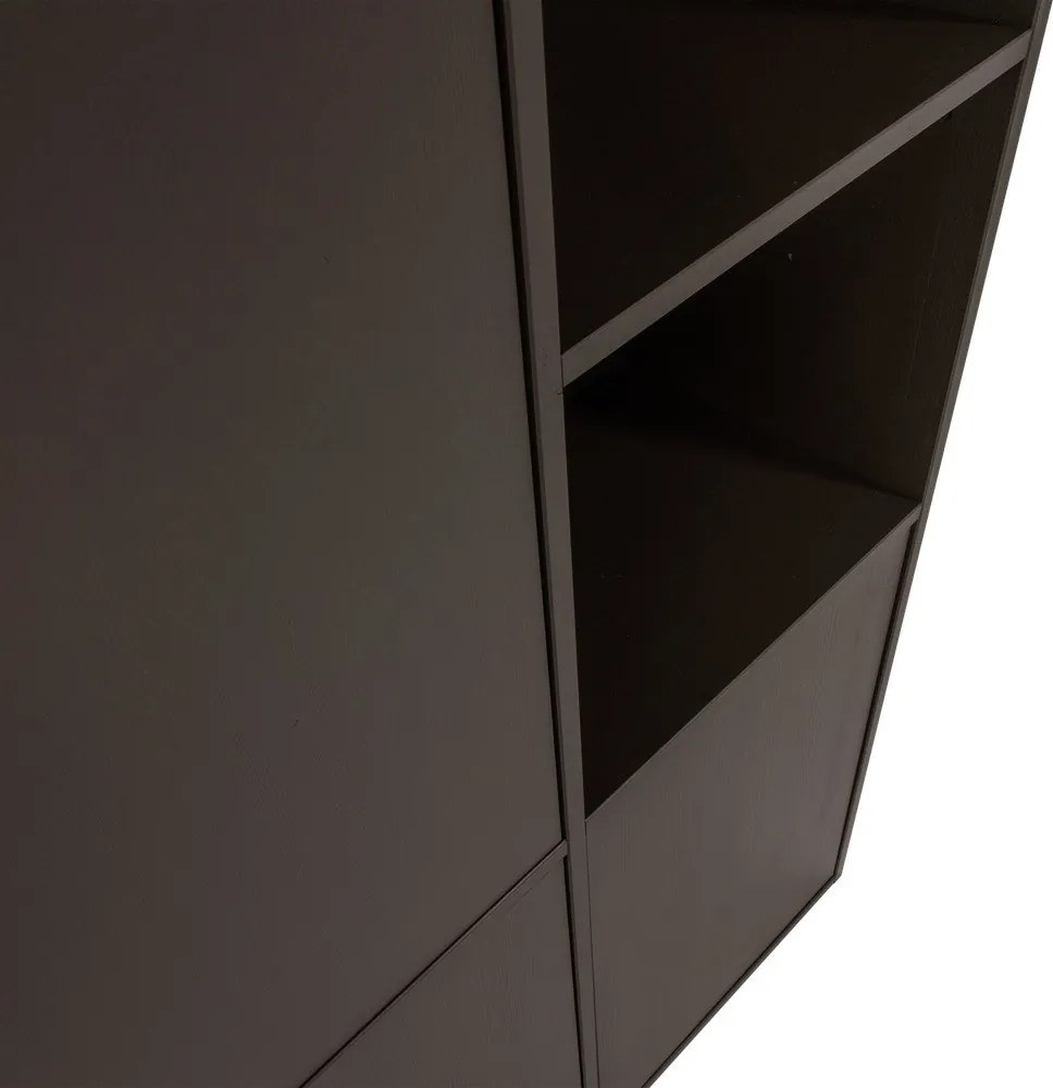 Dulap modular maro închis din lemn de pin 108x215 cm Meggy – WOOOD