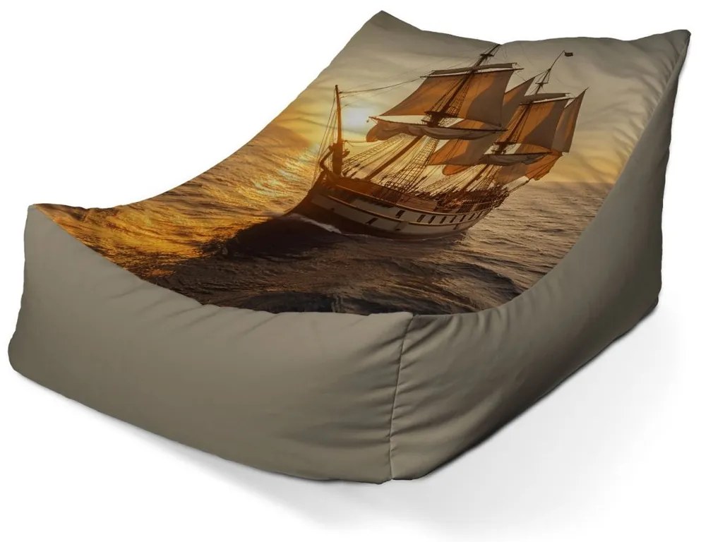 Sac de șezut Lounge velier pe mare liniștită, bej