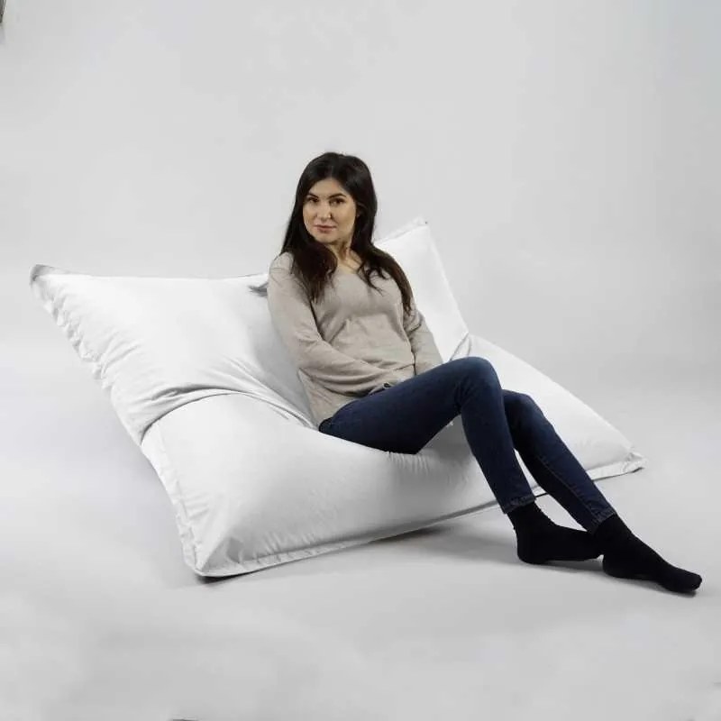 Fotoliu tip Perna Magic Pillow, Material impermeabil - Alb