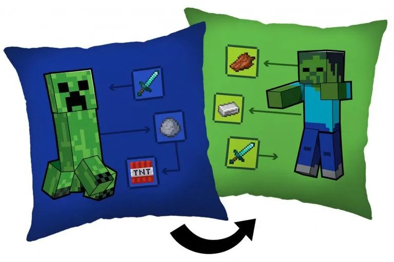 Minecraft Pernă decorativă How to Creeper 40*40 cm