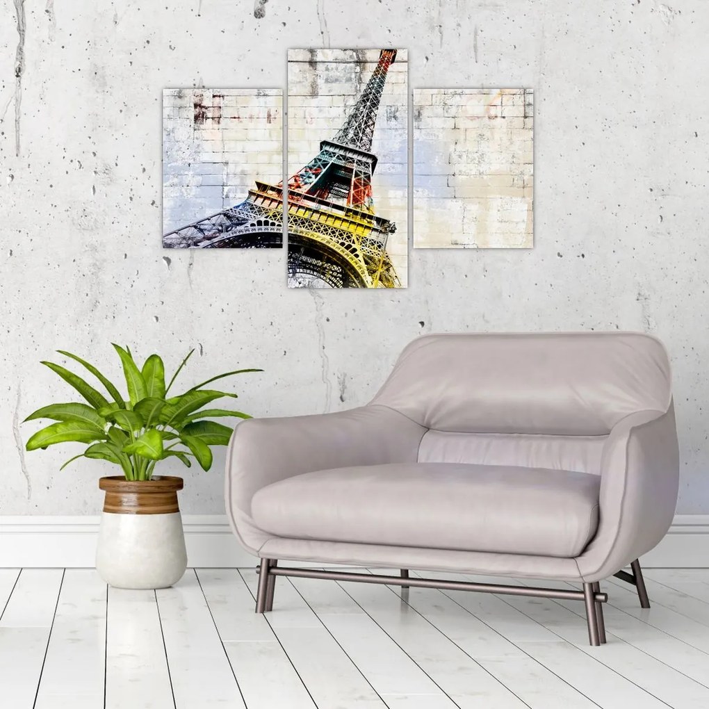 Tablou - Arta digitală a Turnului Eiffel (90x60 cm)