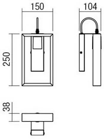 Redo 01-1663 - Aplică perete TIMBER 1xE27/42W/230V