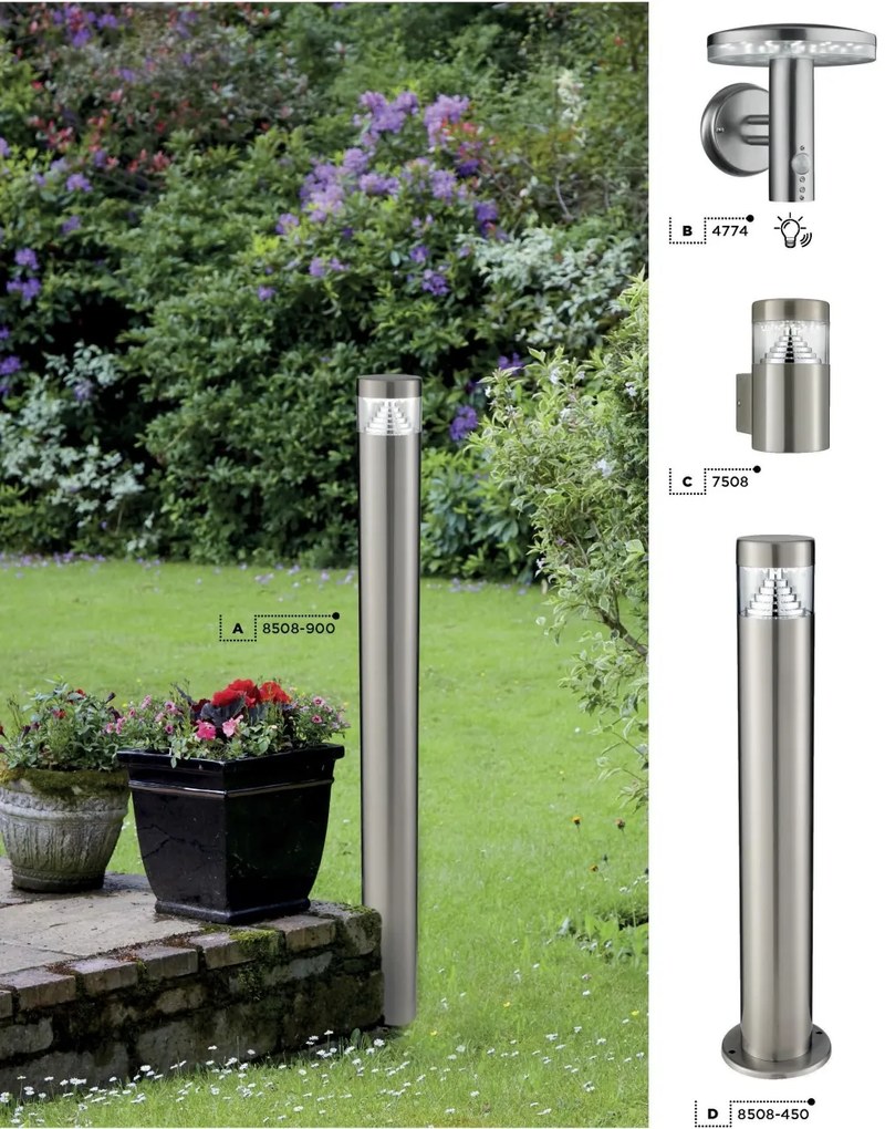 Stalp LED modern de exterior IP44 Brooklyn H-45cm 8508-450 SRT
