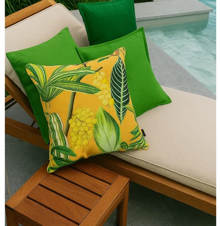 Set 2 buc perne de exterior GRAVES 50x50 cm, galben