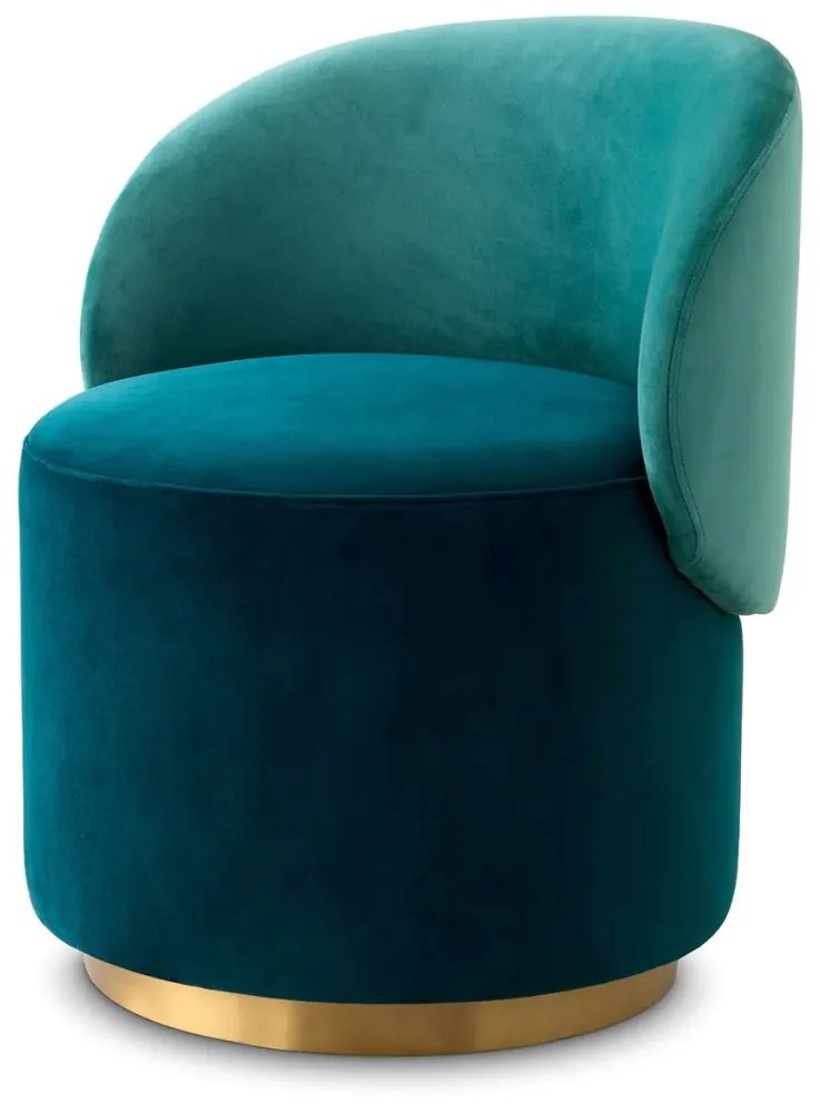 Fotoliu pivotant modern design LUX Chair Greer, Savona sea green, turquoise