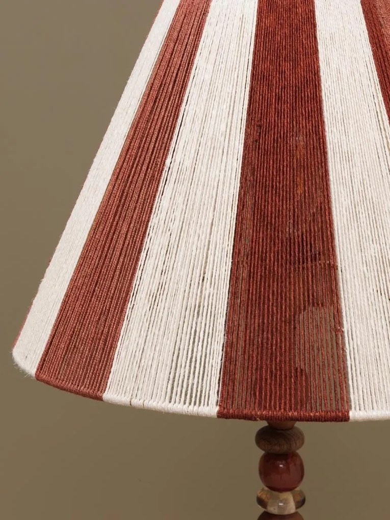 Lampadar din margele de sticla, cu abajur din bumbac, Morena
