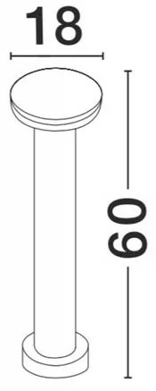 Stalp LED iluminat exterior IP54 SUITE gri H-60cm NVL-9207167