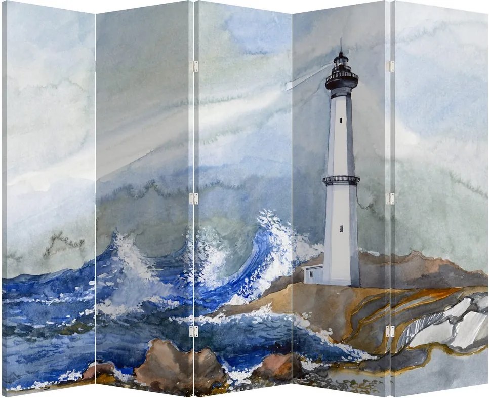 Paravan - Pictura farului (210x170 cm)
