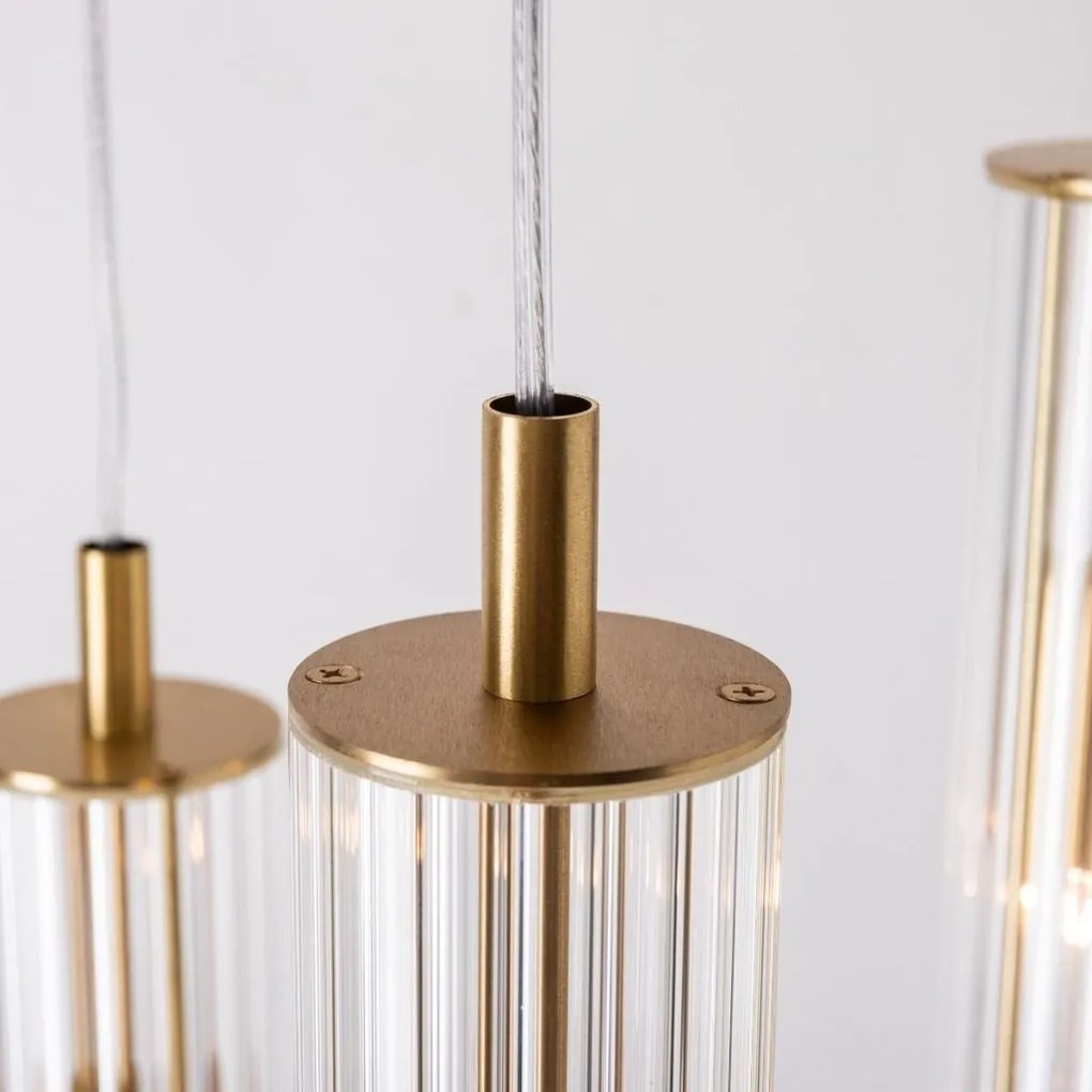 Lustra cu 3 pendule design modern ARIA alama periata