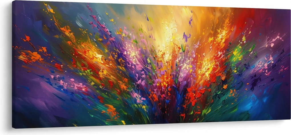 Tablou - Abstracție de flori (120x50 cm)