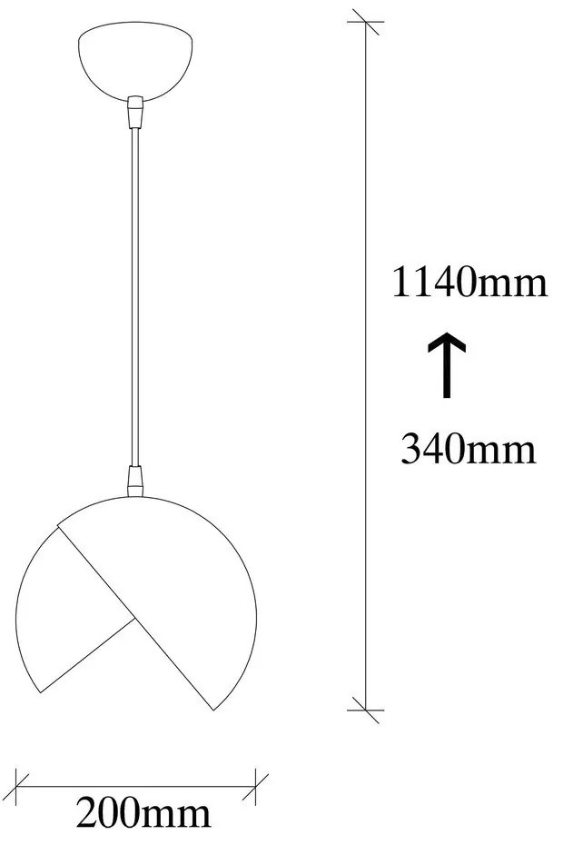 Lustră neagră/aurie cu abajur din metal ø 20 cm Berceste – Opviq lights