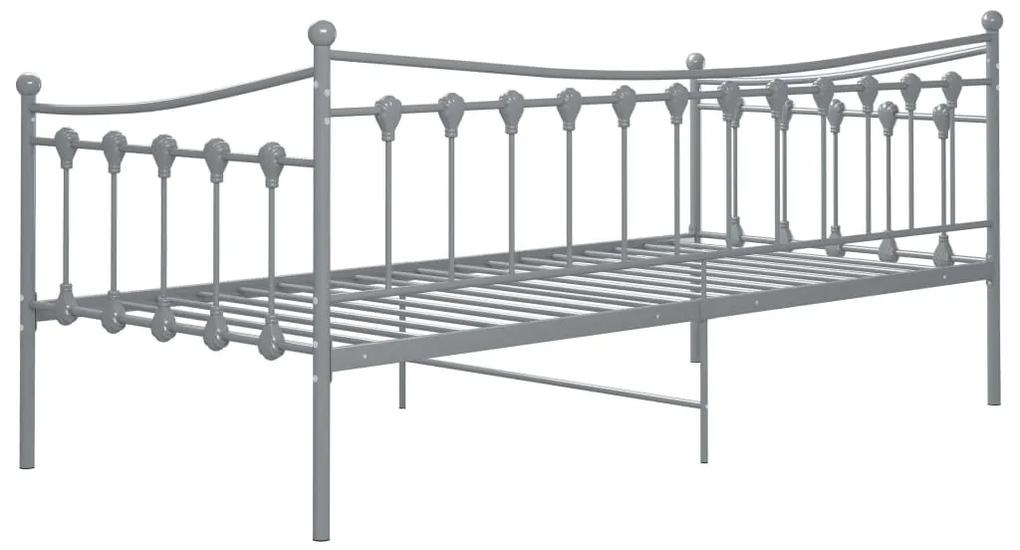 Cadru pat canapea, gri, 90x200 cm, metal Gri