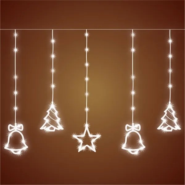 Instalație LED de Crăciun de exterior 186xLED 7m IP44 alb rece