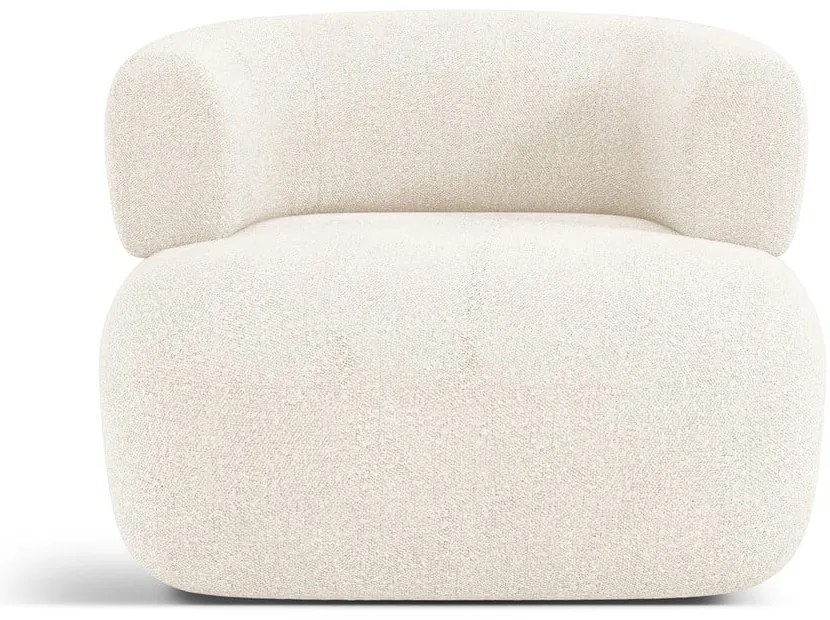 Fotoliu bej cu tapițerie din țesătură bouclé Jenny – Micadoni Home