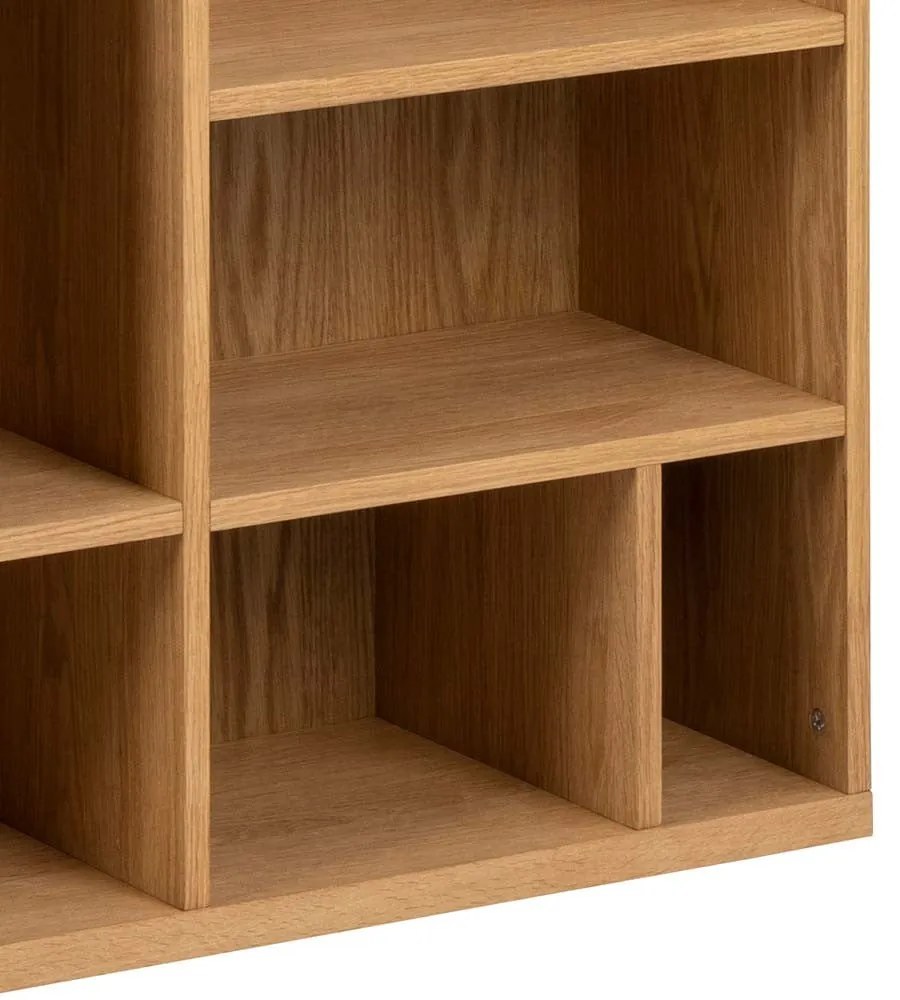 Bibliotecă în culoare naturală cu aspect de lemn de stejar 90x180 cm Rangoon – Actona