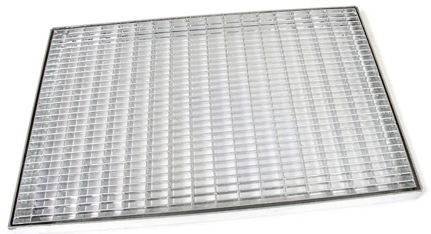 Covoraș metalic grilaj 50 x 100 x 3,3 cm, argintiu