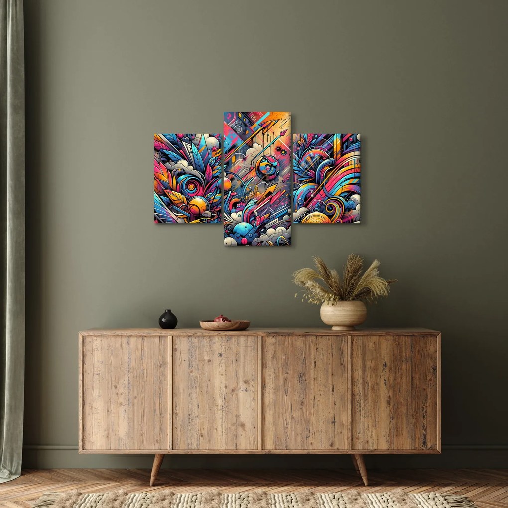 Tablou - Graffiti multicolor (90x60 cm)