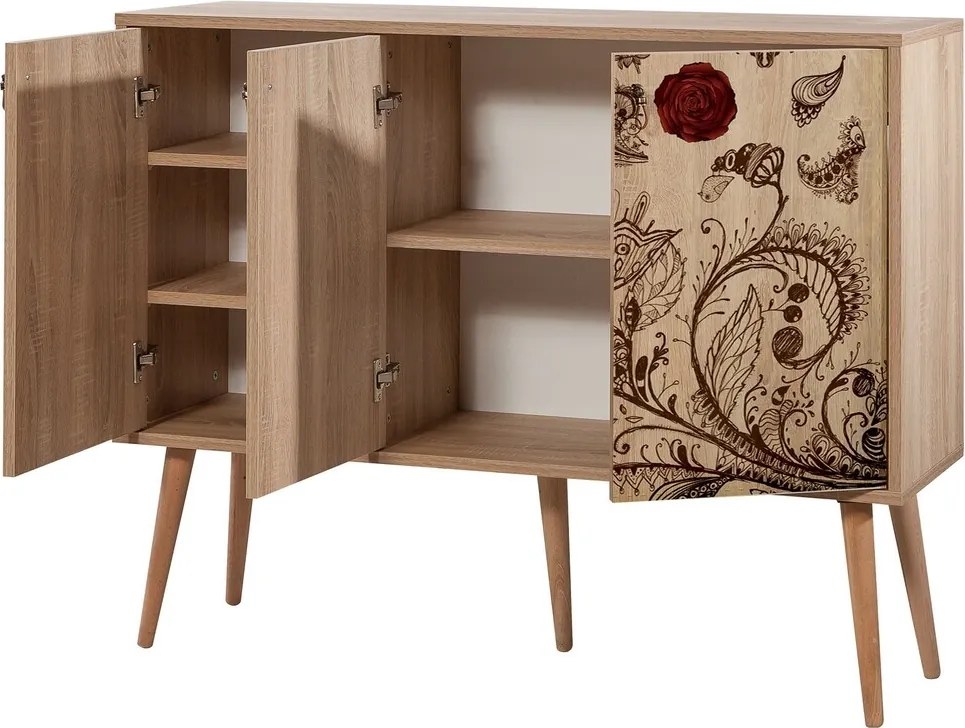 Comoda Mega 731, Vella, 120x36x94 cm, multicolor