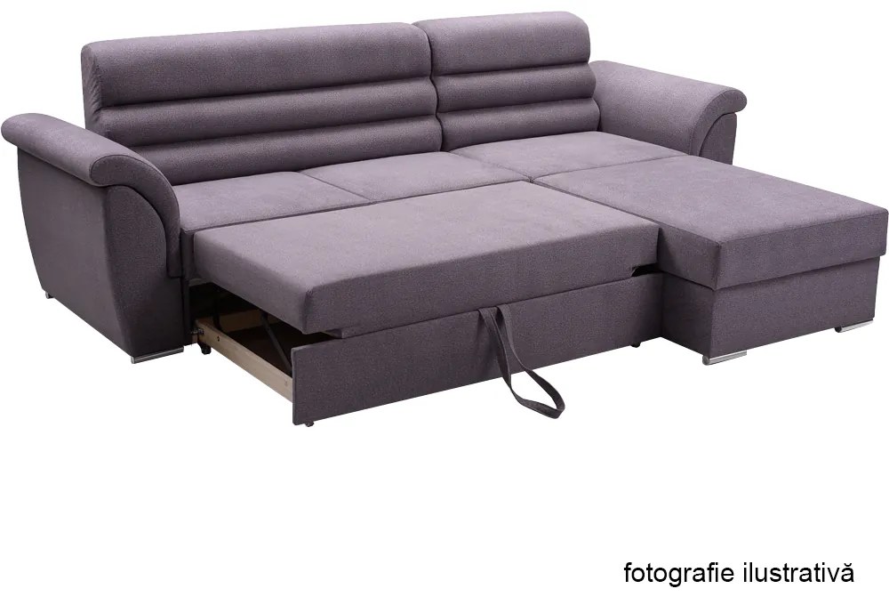 Set de canapea, ţesătură Queens gri deschis, dreapta, FABO