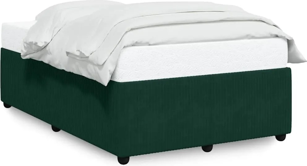 vidaXL Cadru de pat fără saltea, verde închis, 120x200 cm, catifea