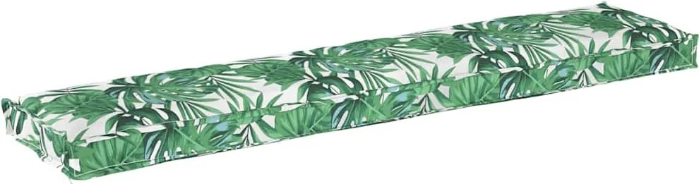 vidaXL Perna pentru palet Floral Model Frunză Verde 180 x 40 x 8 cm
