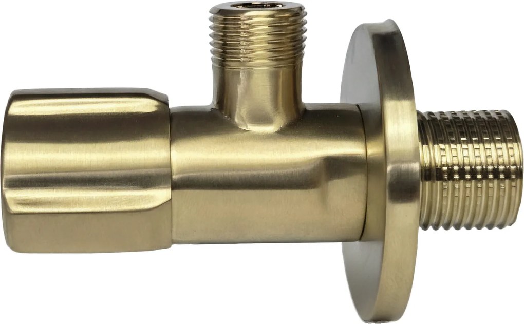 Robinet colțar 02 1/2" x 3/8" Brush Gold